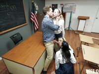 Britt Blair, Penelope Woods i Kallie Taylor rozpieszcza szczęściarza w klasie